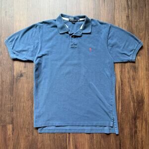 Polo Ralph Lauren Blue Cotton Polo Shirt Men’s Size L Red Pony Logo